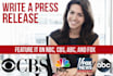 write press release distribution 500 sites dofollow