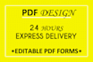 design creative PDF documents and fillable pdf