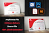 do a modern  certificate and postcard