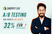 scale your shopify conversions with done for you cro optimization ab testing
