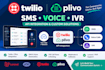 develop twilio plivo SMS voice and IVR solutions