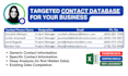 create a contact database of your business by web research