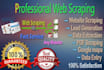 do perfect web scraping, data scraping, data entry from any website