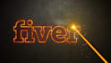 create metal laser cut fire crack and burning logo intro