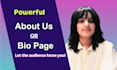 write a killer about us page