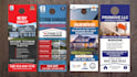 design door hanger, rack card, flyer for roofing, cleaning