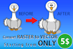 do logo vector tracing and convert png jpg vector file within 4 hour