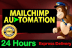 set your mailchimp automation email campaigns, zapier automation or make com