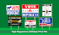 billboard, roll ups, banners, yard signs design
