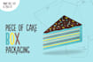 create box packaging in a shape of piece of cake