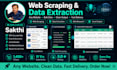 do web scraping, data extraction and web research