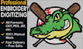 do manually digitize your image or logo for embroidery machines