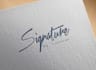 design a signature style logo with a premium brand feel