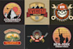 design a vintage  retro logo, badge, label for your business