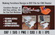 create furniture product plan in dxf,svg file for cnc router