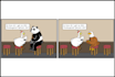 draw a comic panel with 1 or 2 characters