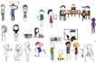 draw a stick figure characters, comics, etc