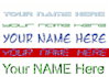 create an animated sparkling glitter name graphic, free samples