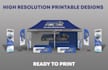 design roll up banner, canopy tent, and table cover