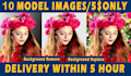 remove background  cutout image and retouch image