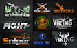 do military,tactical, badge,viking,gun,army,skull logo