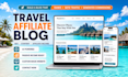 create travel affiliate blog or travel agency website for passive income