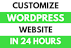 create a custom wordpress site