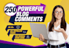do 250 high authority blog comments increase your serp results
