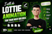 create custom lottie or GIF animation for web