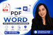 transcribe scanned image,doc, pdf, to word