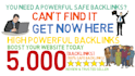 do 5000 safe powerful white hat SEO link building backlinks for google ranking