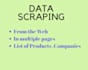 scrape from web data you need about product  and company