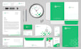 design stationery pack, business card, letterhead, invoice, email footer