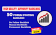 do 50 unique manual forum posting on high domain authority