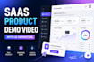 create a professional saas product demo video with UI animation