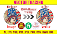 manual vector tracing, redraw logo convert image to vector, graphic design