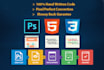 convert xd,figma,PSD to responsive HTML5 or react