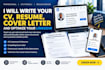 write, edit your CV, resume, cover letter and linkedin profile
