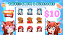 create express custom emotes, sub badges for kick, twitch, youtube