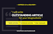 write blogs, web articles, SEO content, web content, copywriting
