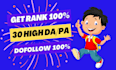 manually create 30 high da pa dofollow backlinks