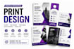 design modern flyers, one pagers, postcards, door hangers and media kits