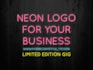 do a glowing neon logo