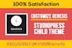 genesis child theme customize