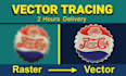 vector tracing, redraw logo, convert image to vector quickly