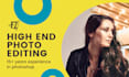 do photo editing and retouching with background change