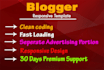 create blogger template or blog design