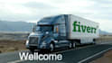create logistics truck trailer promo video with your logo