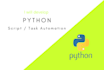 develop python script for you project