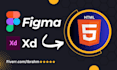 code your xd or figma to HTML CSS javascript static website SEO optimized